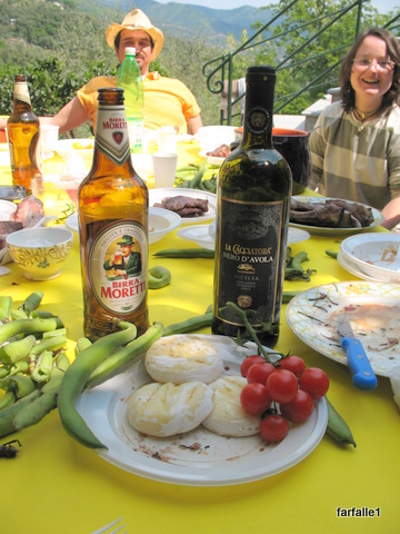 elenas-baked-cheese-fava-tomatoes-wine