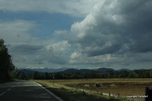 big clouds over Alps