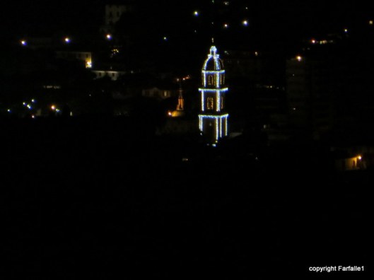 Rapallo cathedral alight