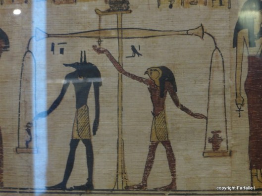 book of dead papyrus, weighing the spirit or heart