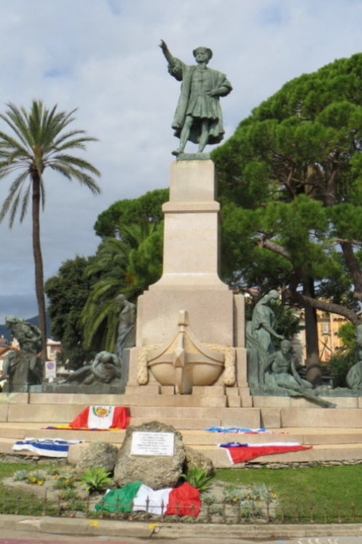 Columbus statue in Rapallo