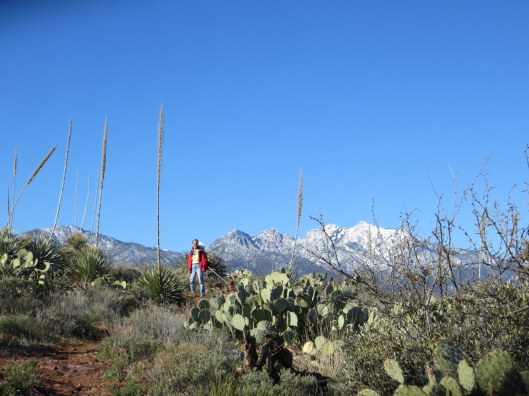 Vinyard trail with Elly, Elly with 4 peaks