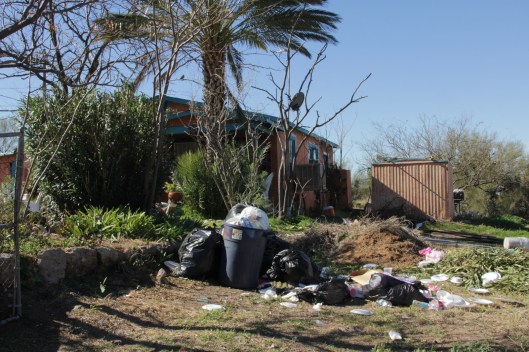 Superior House Tour rubbish outside house